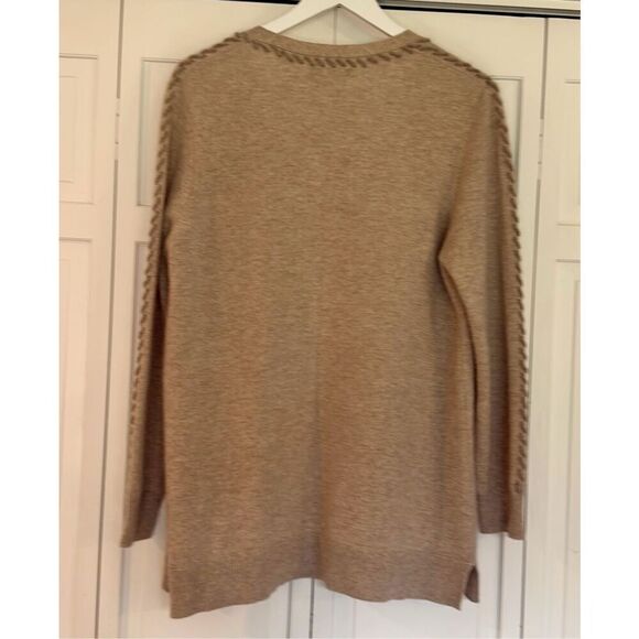 In Cashmere tan 100% cashmere stitch detail cardigan Large - Picture 5 of 8